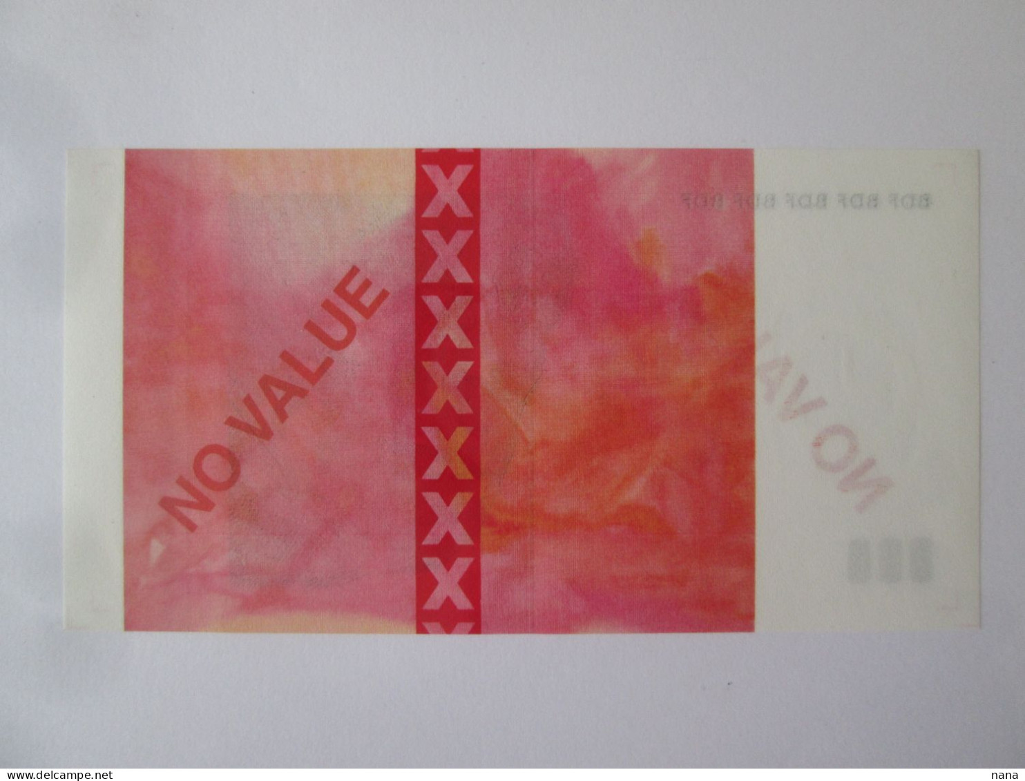 France 0 Francs UNC Emission Privee Specimen Essay/private Issue Test Specimen - Specimen