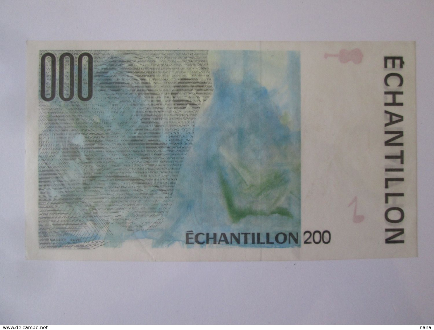 France 200 Francs AUNC Echantillon Privee Specimen Essay/sample Private Issue Test Specimen - Fiktive & Specimen