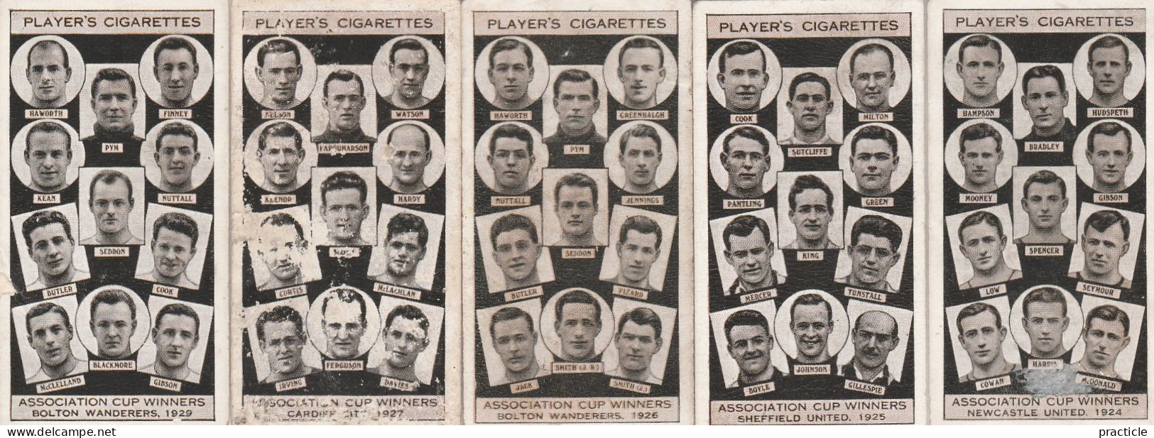 2704 Player’s Cigarettes Association Cup Winners Football series all cards except no 32 39 and 49