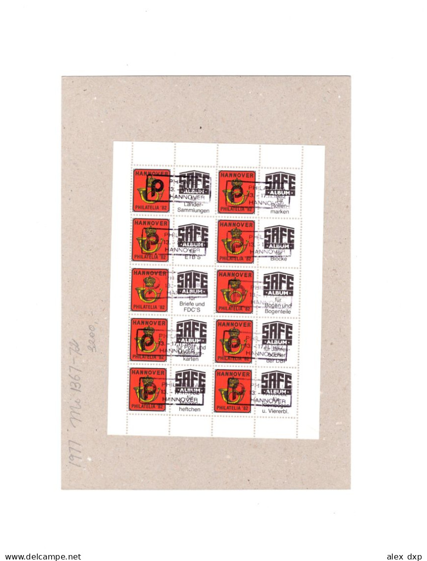 Germany (FRG) 1982 > Stamps Exhabition, Hannover > Exhabition List, Special Postmarks - Gebraucht