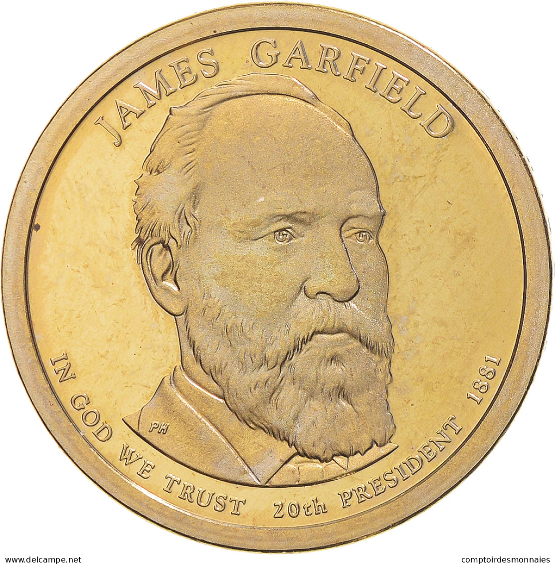 Monnaie, États-Unis, James Garfield, Dollar, 2011, U.S. Mint, San Francisco - 2007-…: Presidents