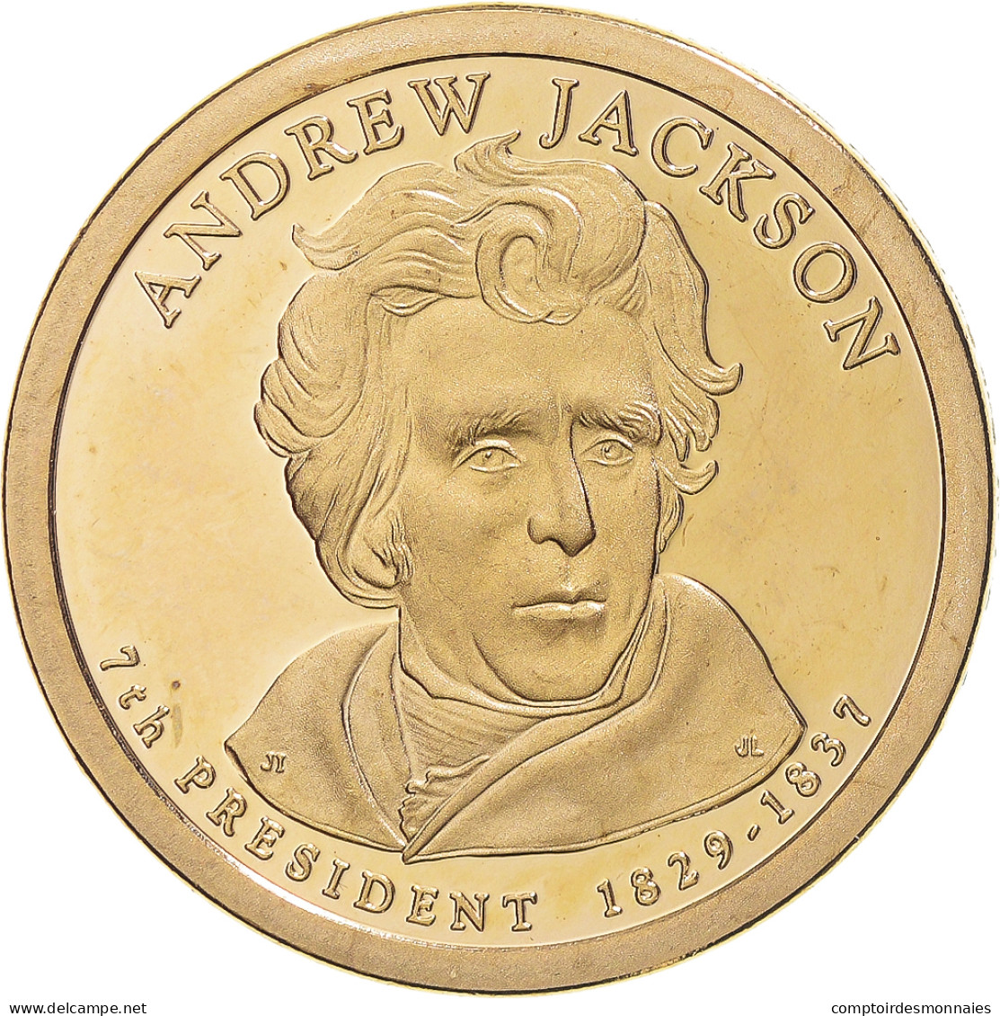 Monnaie, États-Unis, Andrew Jackson, Dollar, 2008, U.S. Mint, San Francisco - 2007-…: Presidents