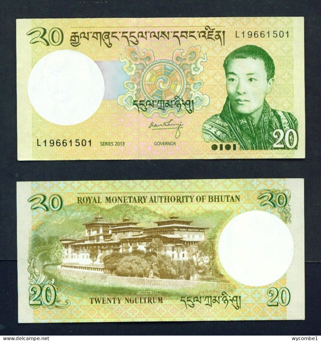 BHUTAN  -  2013  20 Ngultrum  UNC  Banknote - Bhután