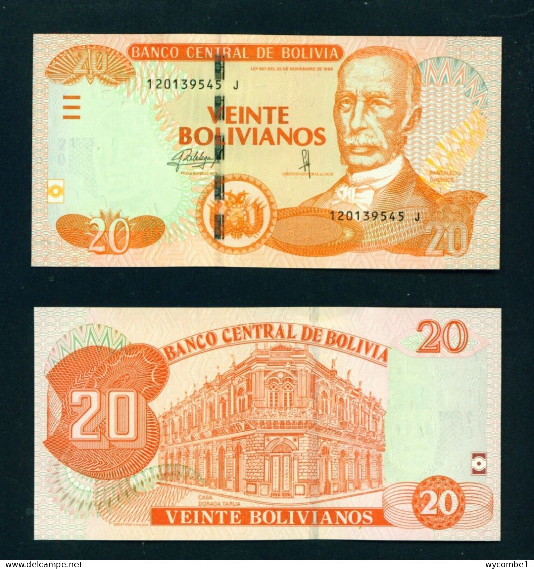 BOLIVIA  -  1986  20 Bolivianos  UNC  Banknote - Bolivie