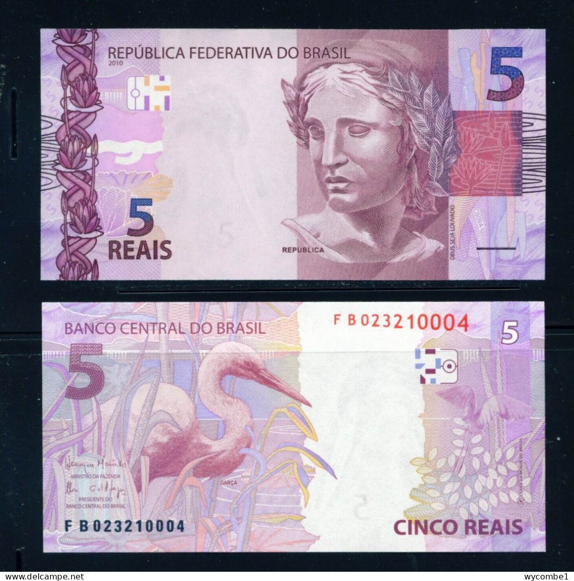 BRASIL  -  2010 5 Reais  UNC  Banknote - Brésil