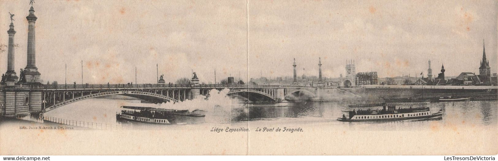 Belgique - Liège Exposition - Le Pont De Fragnée  - Double Carte - Carte Postale Ancienne - Liege