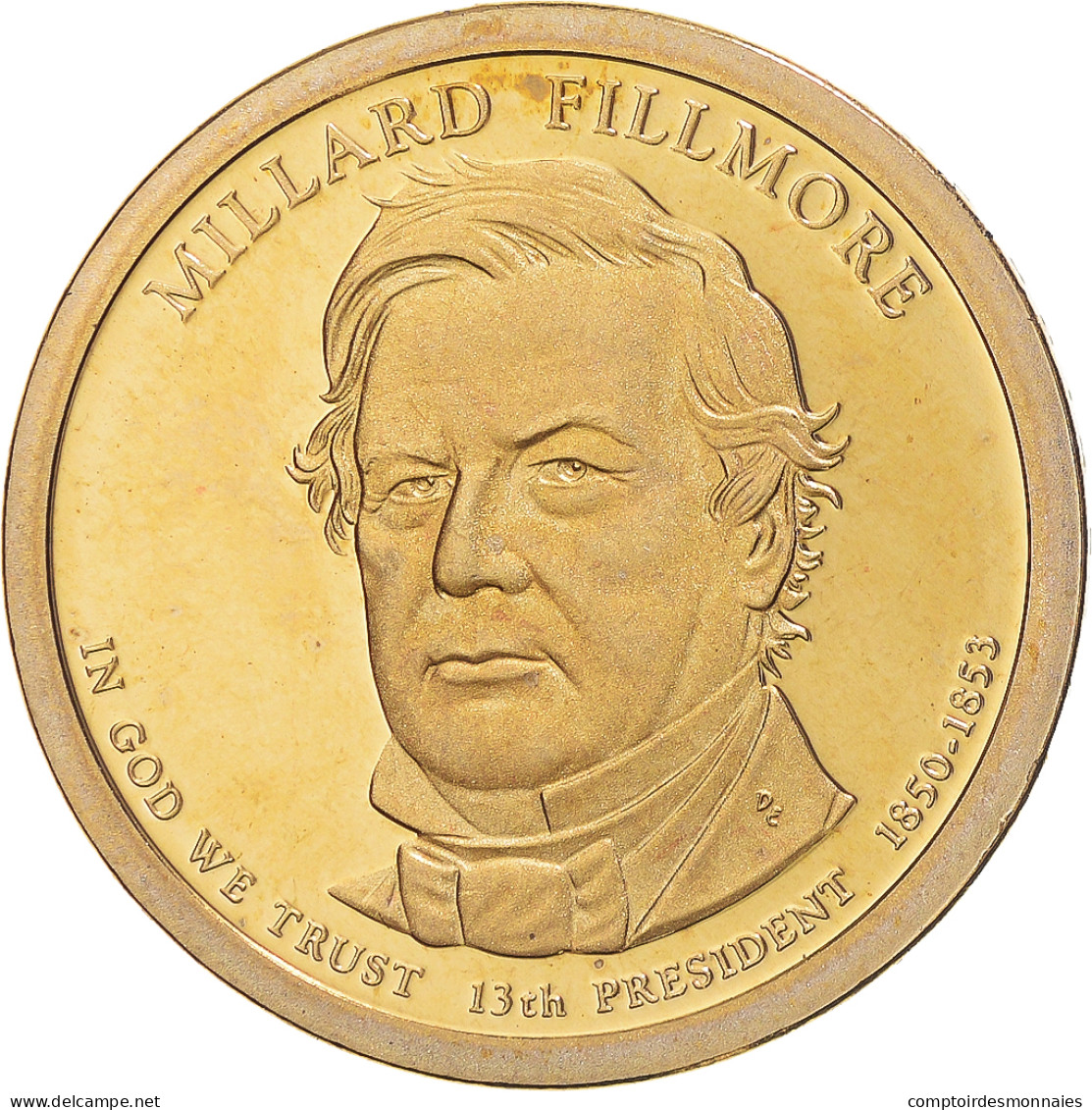 Monnaie, États-Unis, Millard Fillmore, Dollar, 2010, U.S. Mint, San Francisco - 2007-…: Presidents