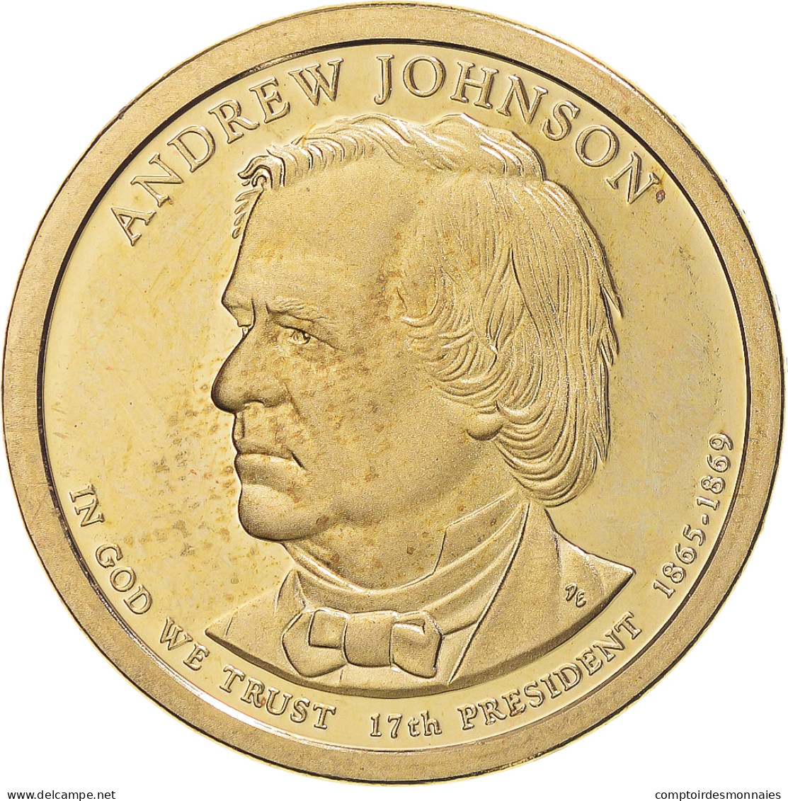 Monnaie, États-Unis, Andrew Johnson, Dollar, 2011, U.S. Mint, San Francisco - 2007-…: Presidents