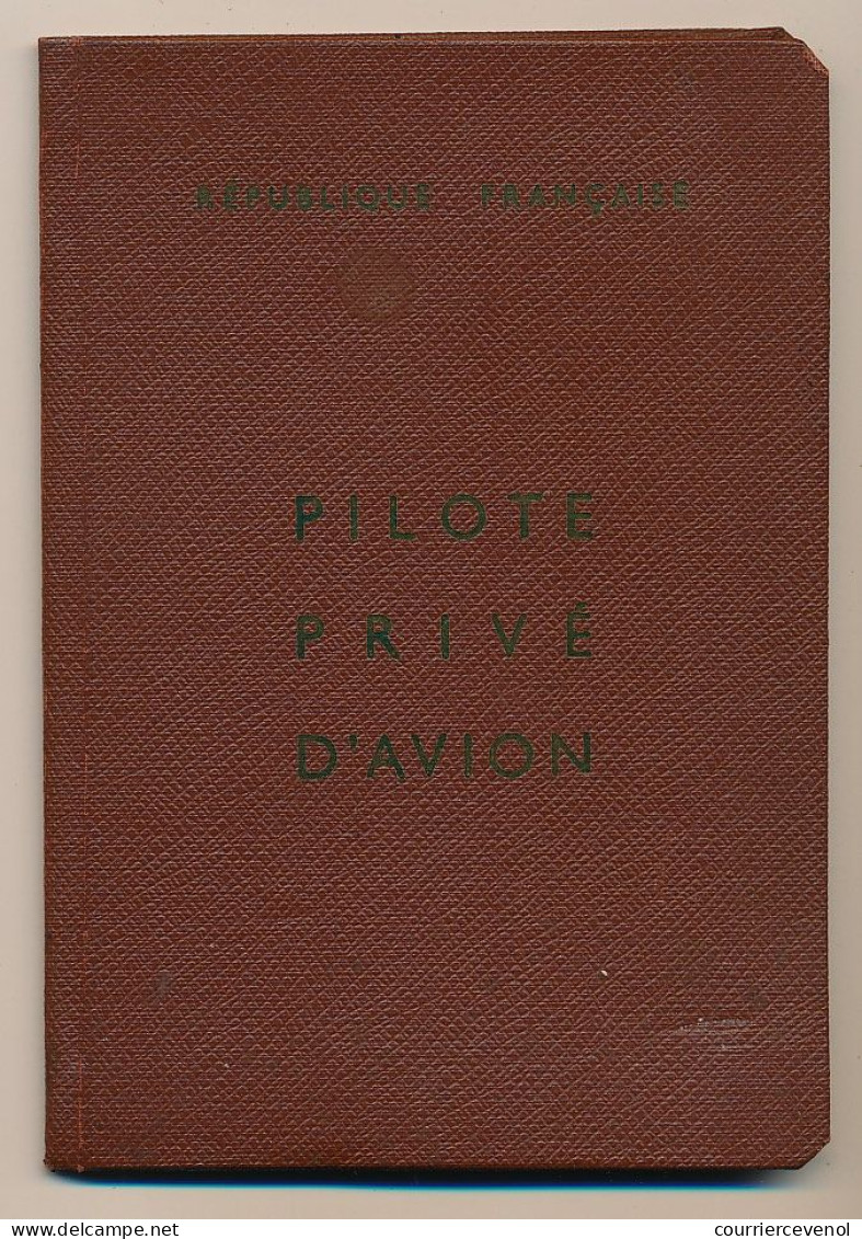 FRANCE - AVIATION - Licence De Pilote Privé D'Avion / Aéroclub De France, Paris, 1960 - Other & Unclassified