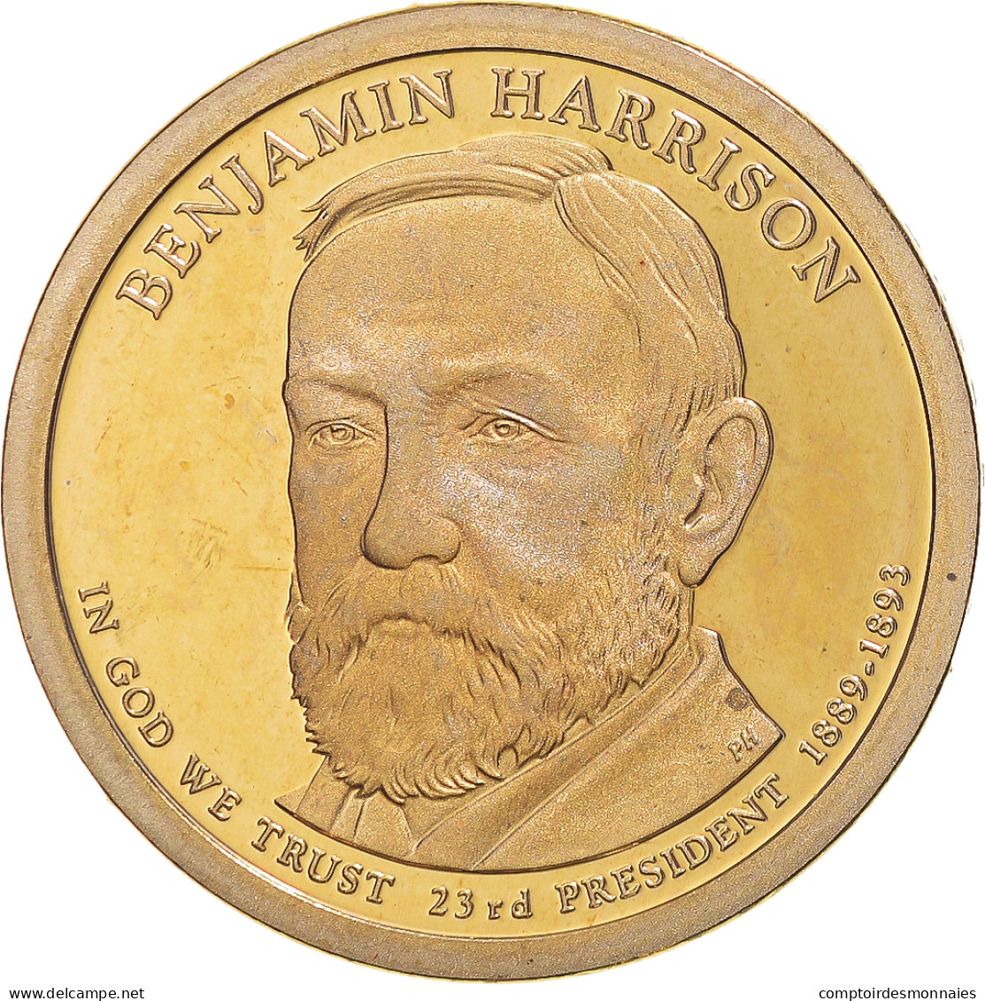 Monnaie, États-Unis, Benjamin Harrison, Dollar, 2012, U.S. Mint, San Francisco - 2007-…: Presidents