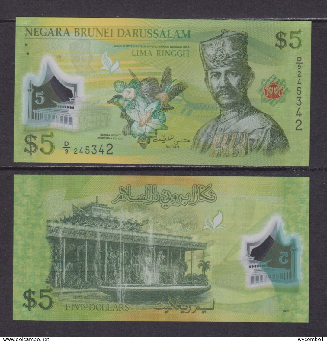 BRUNEI  -  2011 5 Ringgit UNC  Banknote - Brunei