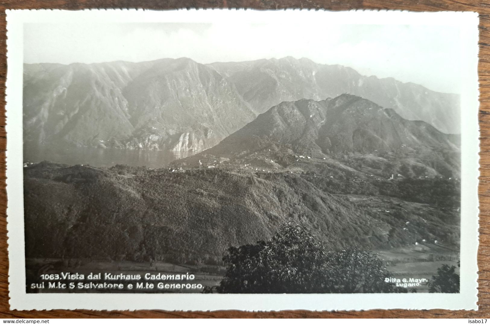 "Vista Del Kurhaus Cademario Mte S.Salvatore E Mte Generoso " Alte AK Ungelaufen - Cademario