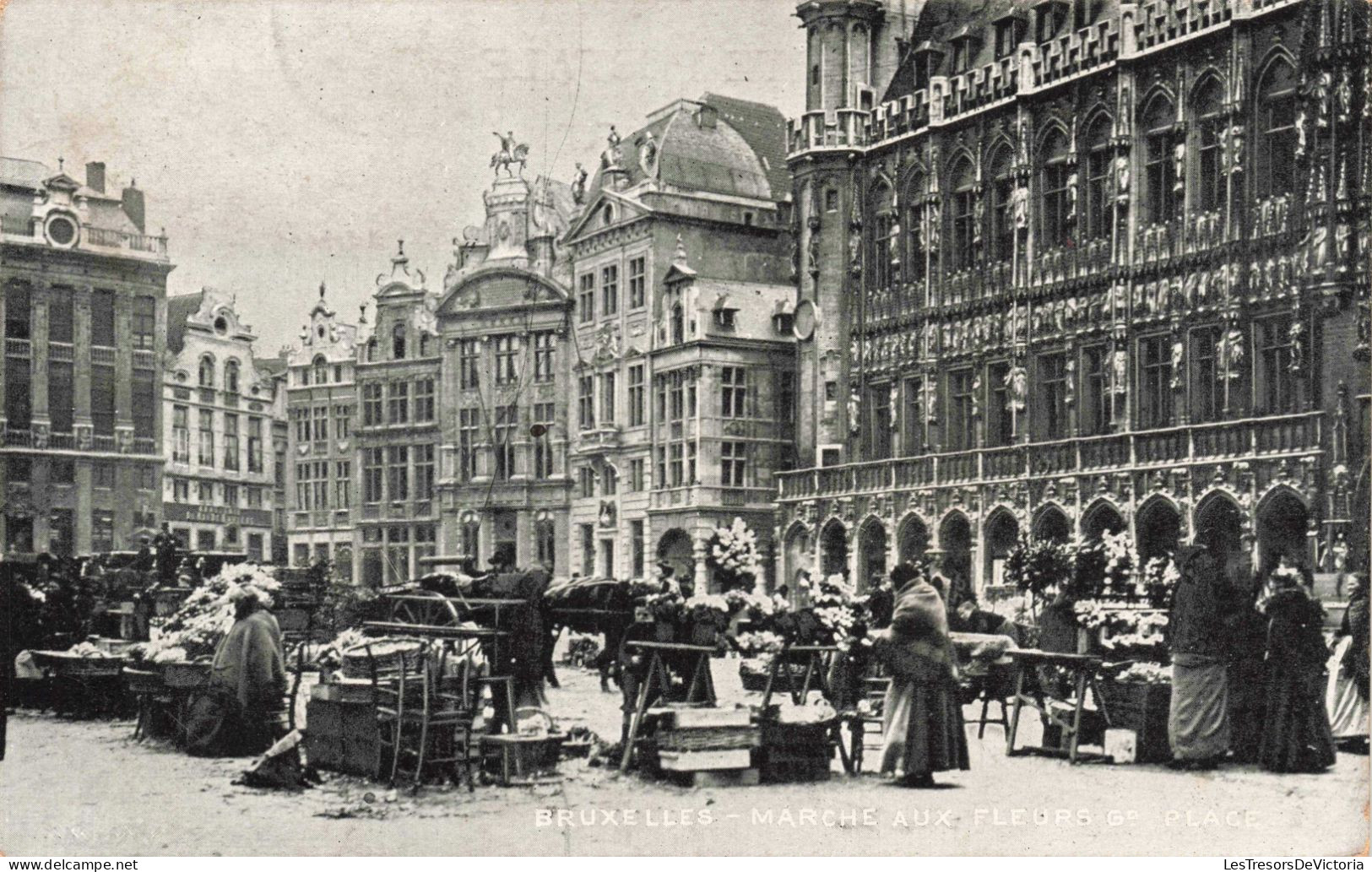 BELGIQUE - Bruxelles - Marché Aux Fleurs De Place - Carte Postale Ancienne - Squares