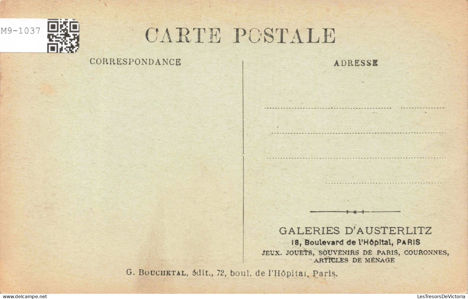 FRANCE - Paris - Galeries D'Austerlitz - Boulevard De L'hôpital - Carte Postale Ancienne - Cafés, Hotels, Restaurants