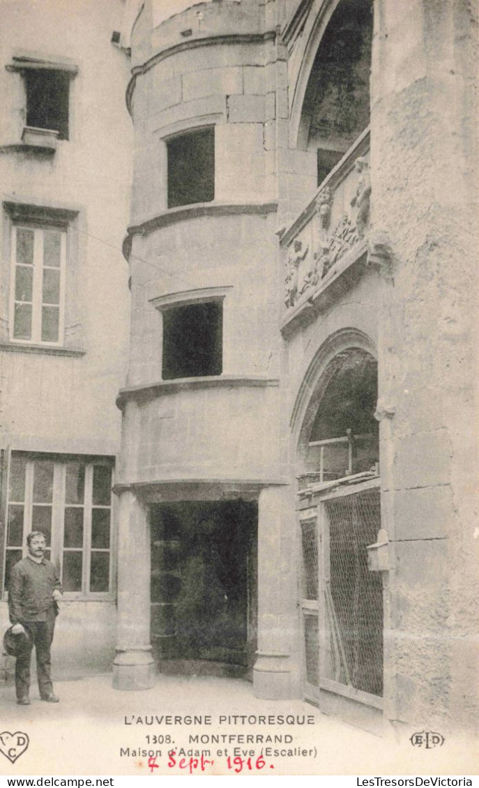 FRANCE - Clermont Ferrand - Montferrand - Maison D'Adam Et Eve (Escalier) - Carte Postale Ancienne - Clermont Ferrand