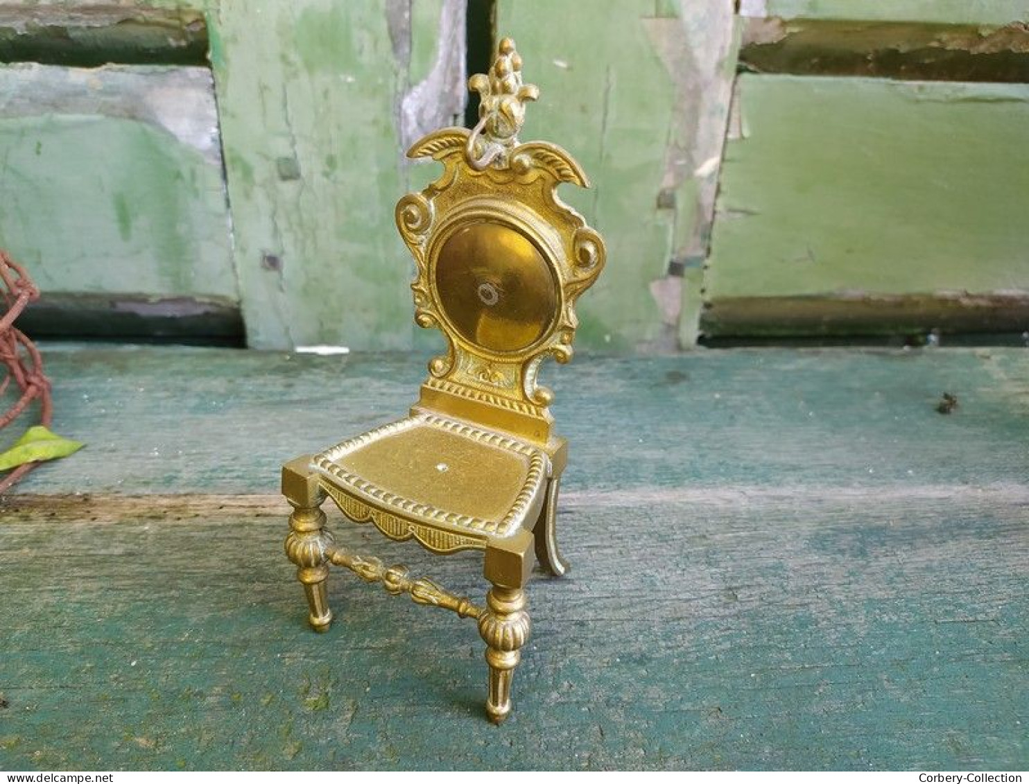 Ancien Porte-Montre à Gousset Chaise Bronze - Andere & Zonder Classificatie