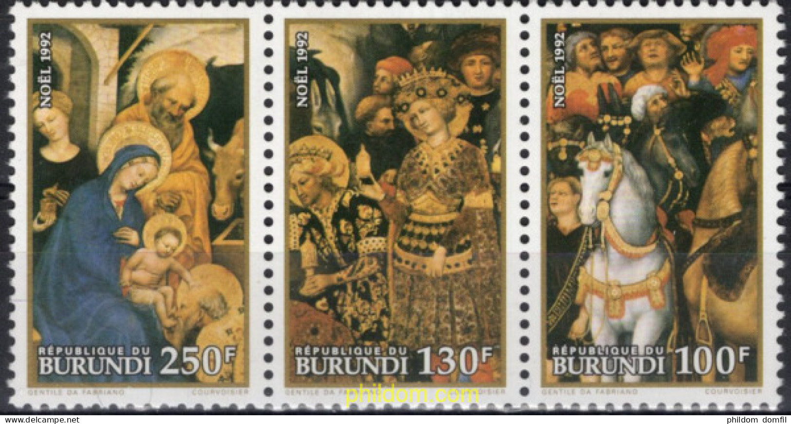 703001 MNH BURUNDI 1992 NAVIDAD - Nuevos