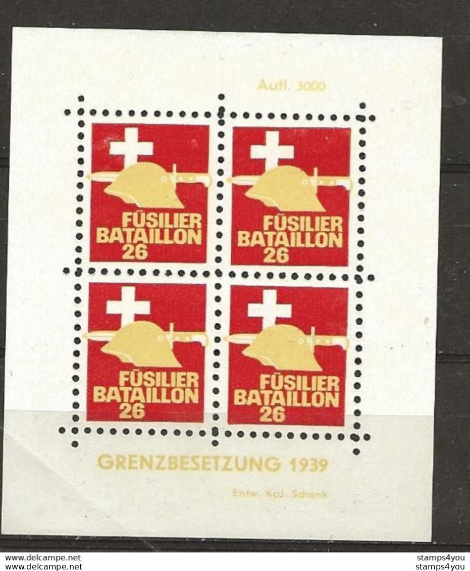 407 - 71 - Bloc Neuf "Fusilier Bataillon 26 1939" - Vignetten