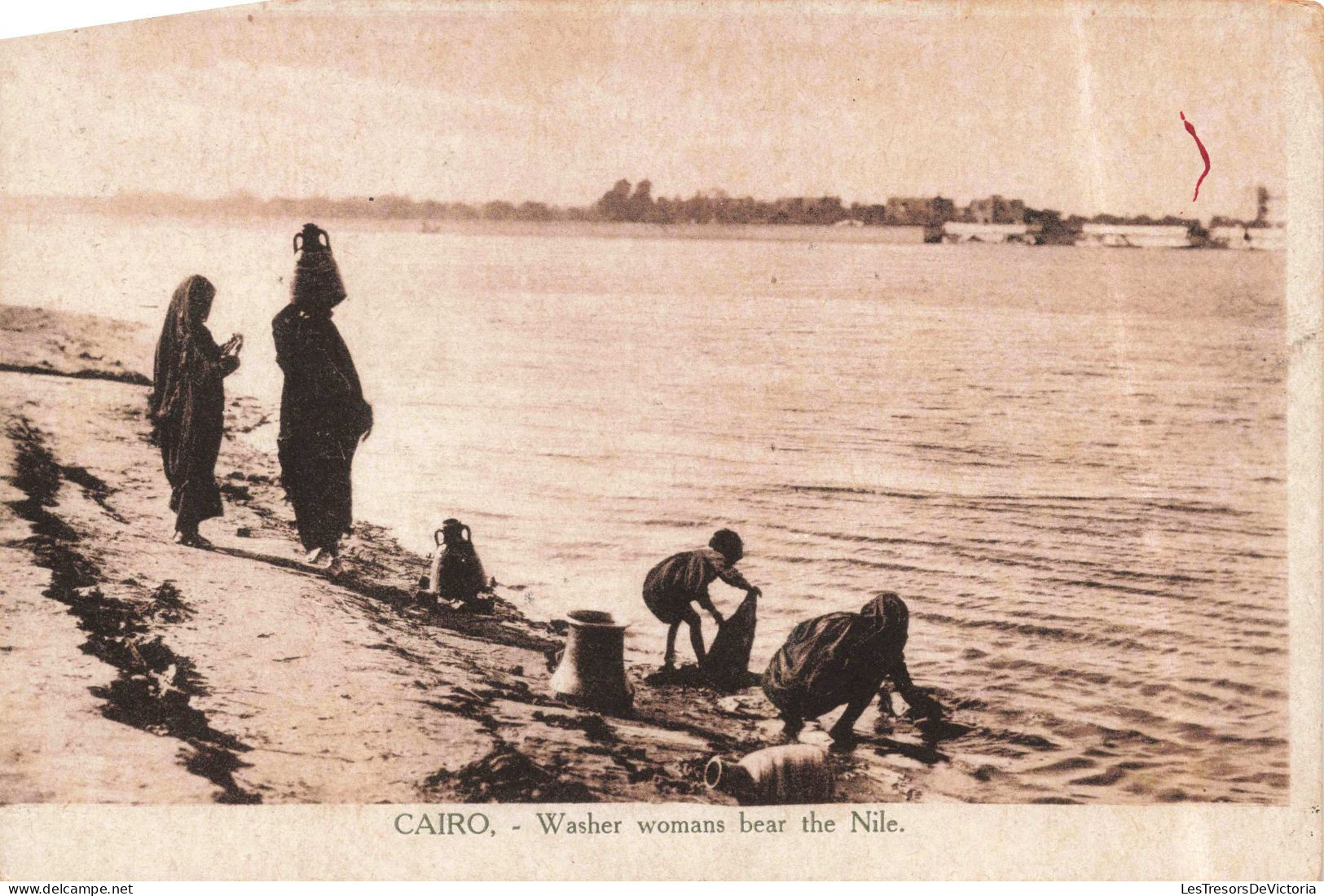 EGYPTE - Le Caire - Femmes Faisant La Lessive Dans Le Nil - Carte Postale Ancienne - Le Caire