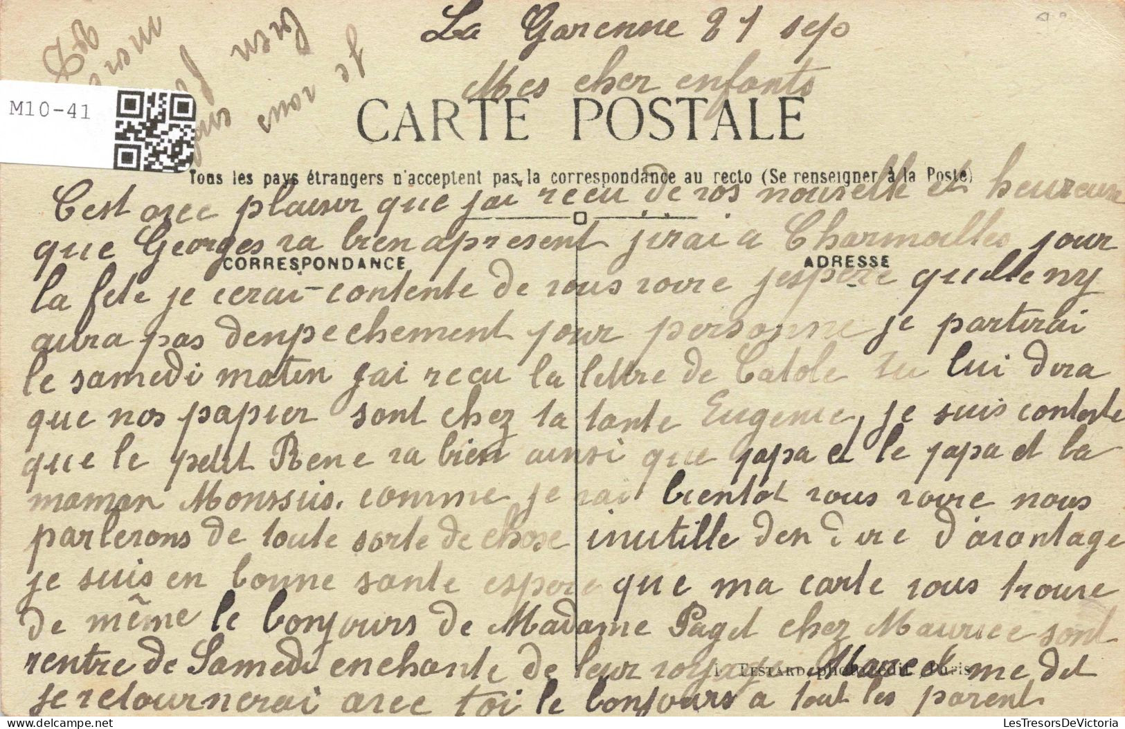 FRANCE - La Garenne Colombe - Avenue Comte - EM - Carte Postale Ancienne - La Garenne Colombes