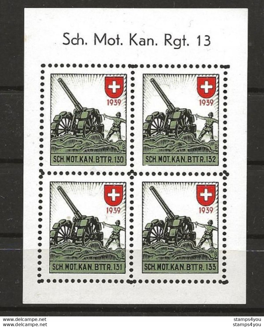 403 - 55 - Bloc  Neuf "Mot. IK.KP.28" Aktivdienst 1939/40 - Vignetten