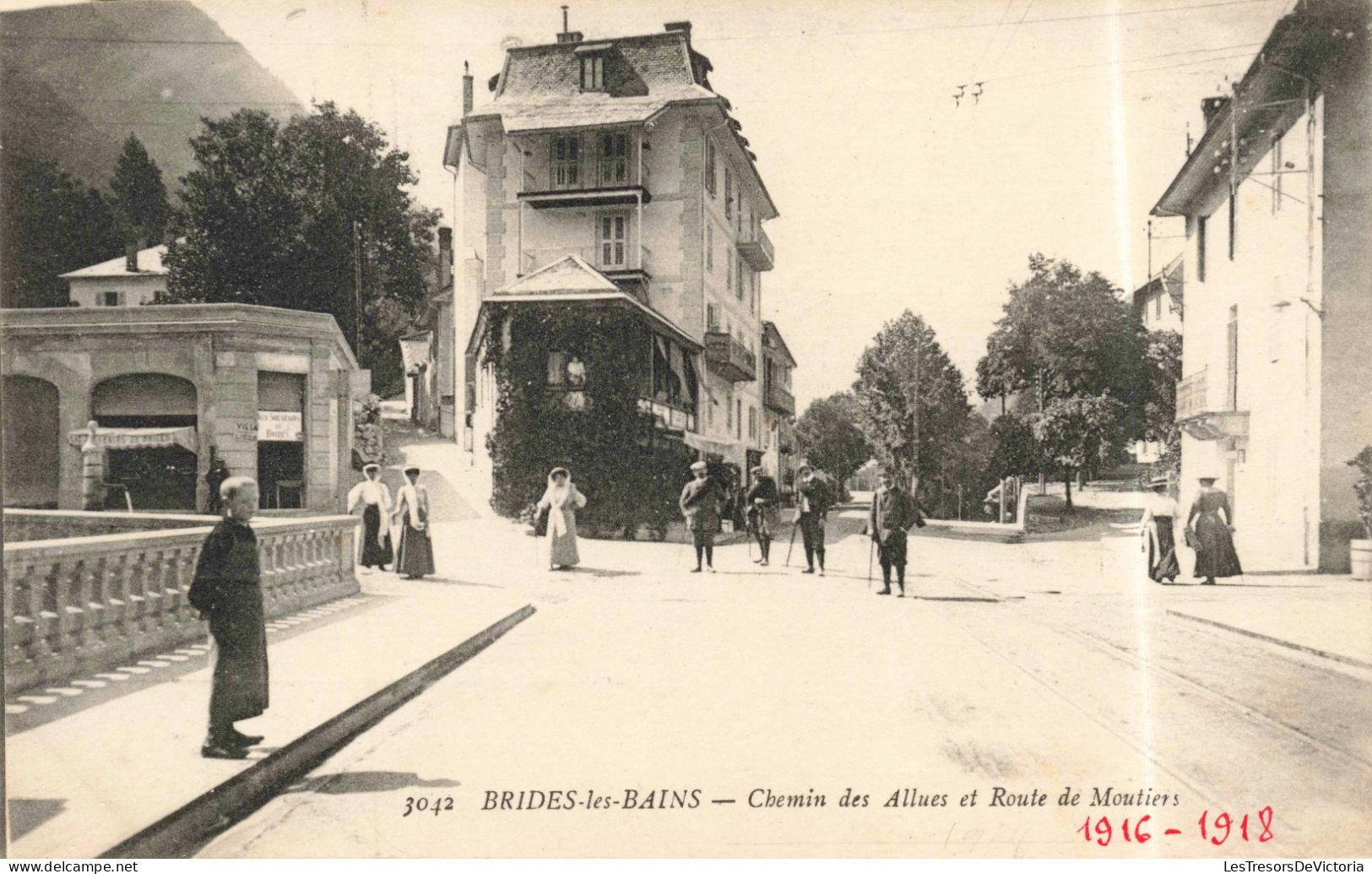 FRANCE - Albertville - Brides Les Bains - Chemin Des Allues Et Route De Moutiers - Carte Postale Ancienne - Albertville