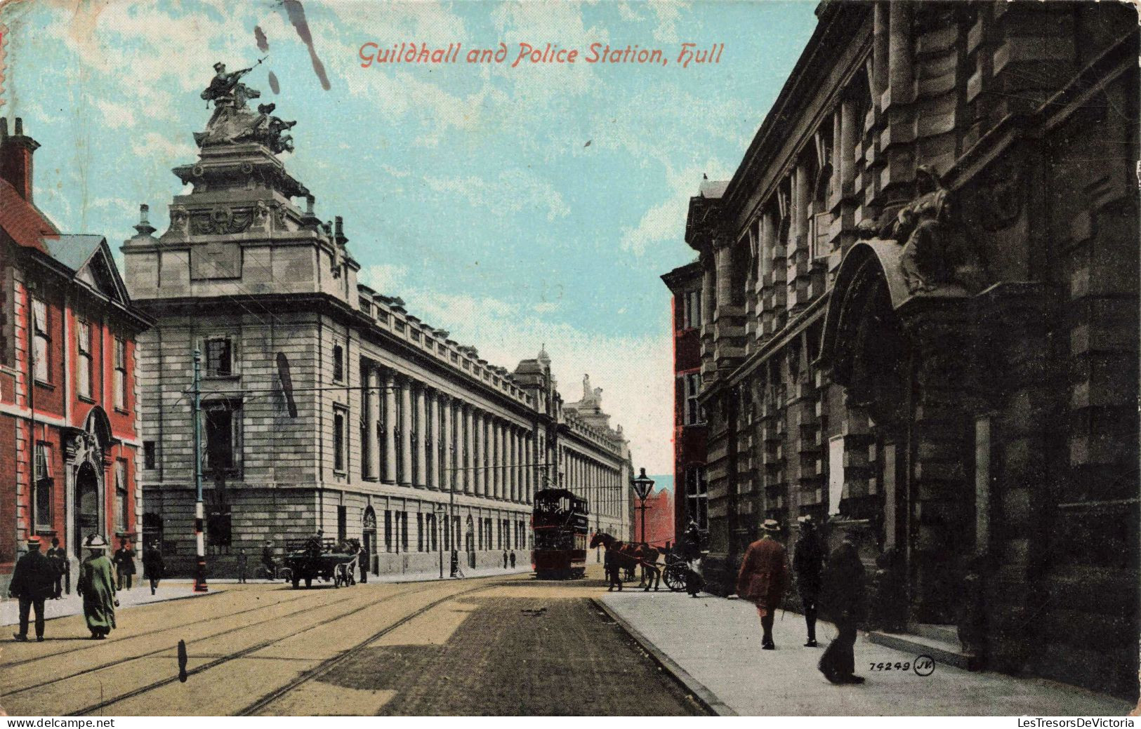 CANADA - Hull - Guilohall Et Commissariat De Police - Animé - Colorisé - Carte Postale Ancienne - Otros & Sin Clasificación