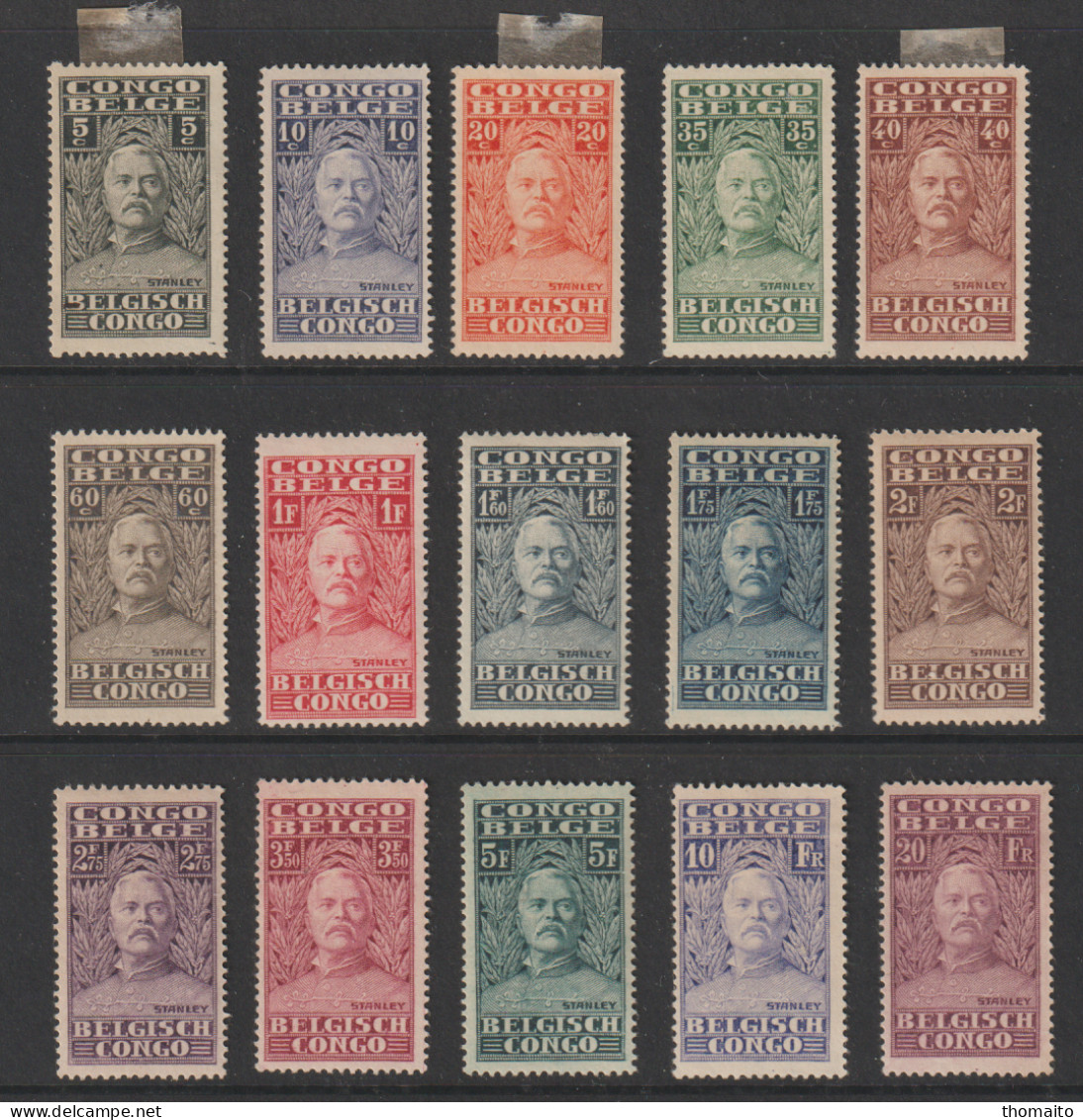 Belgisch Congo Belge - 1928 - OBP/COB 135-149 Stanley Groot/grand Formaat - MH/*/NC - Neufs