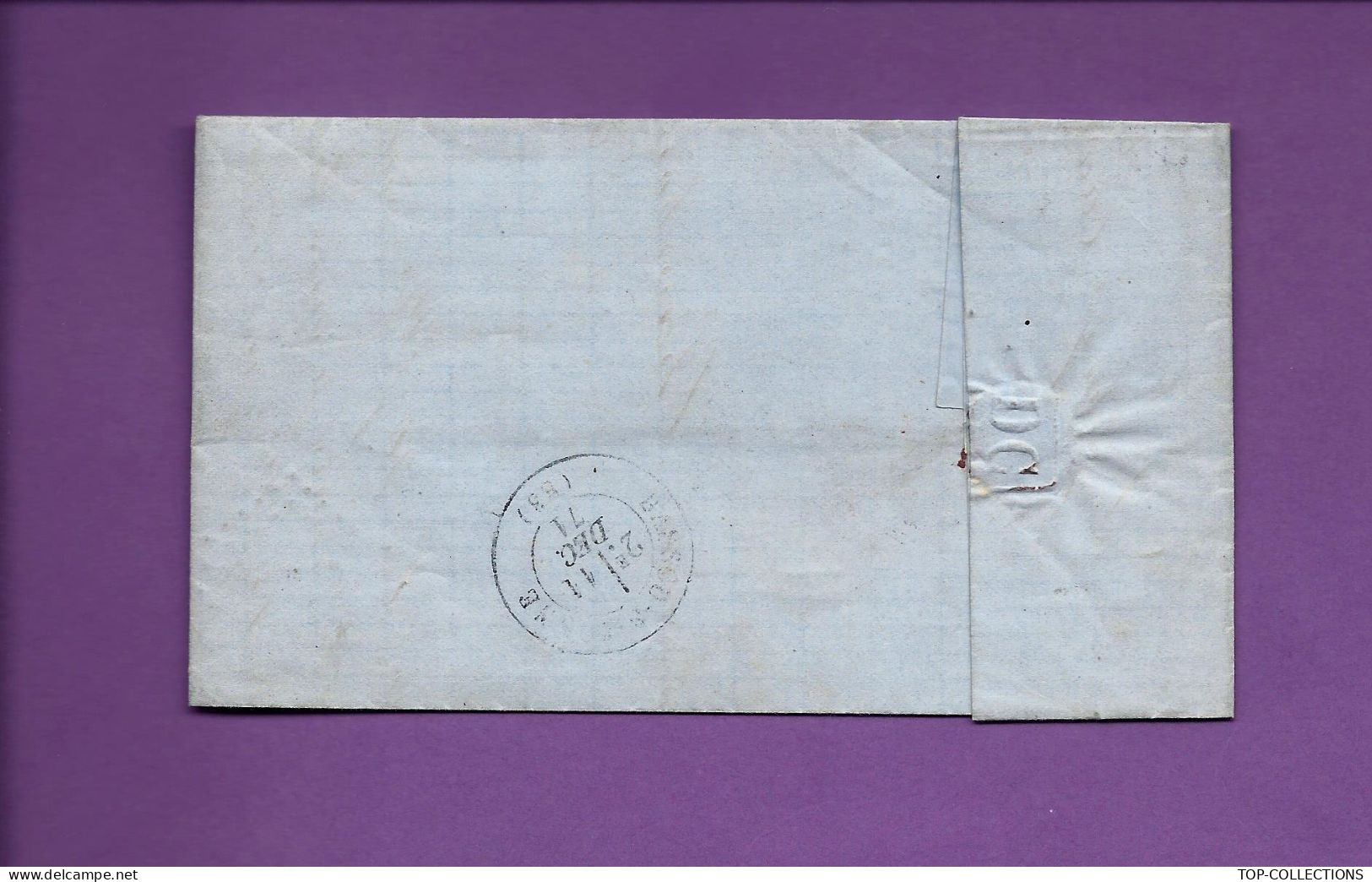 FUTAILLES De VIN 1871 LETTRE Par Depaux Coutelet à Mary S Marne Seine Et Marne Pour Chambon Comm. En Vin Bassou Yonne - 1800 – 1899