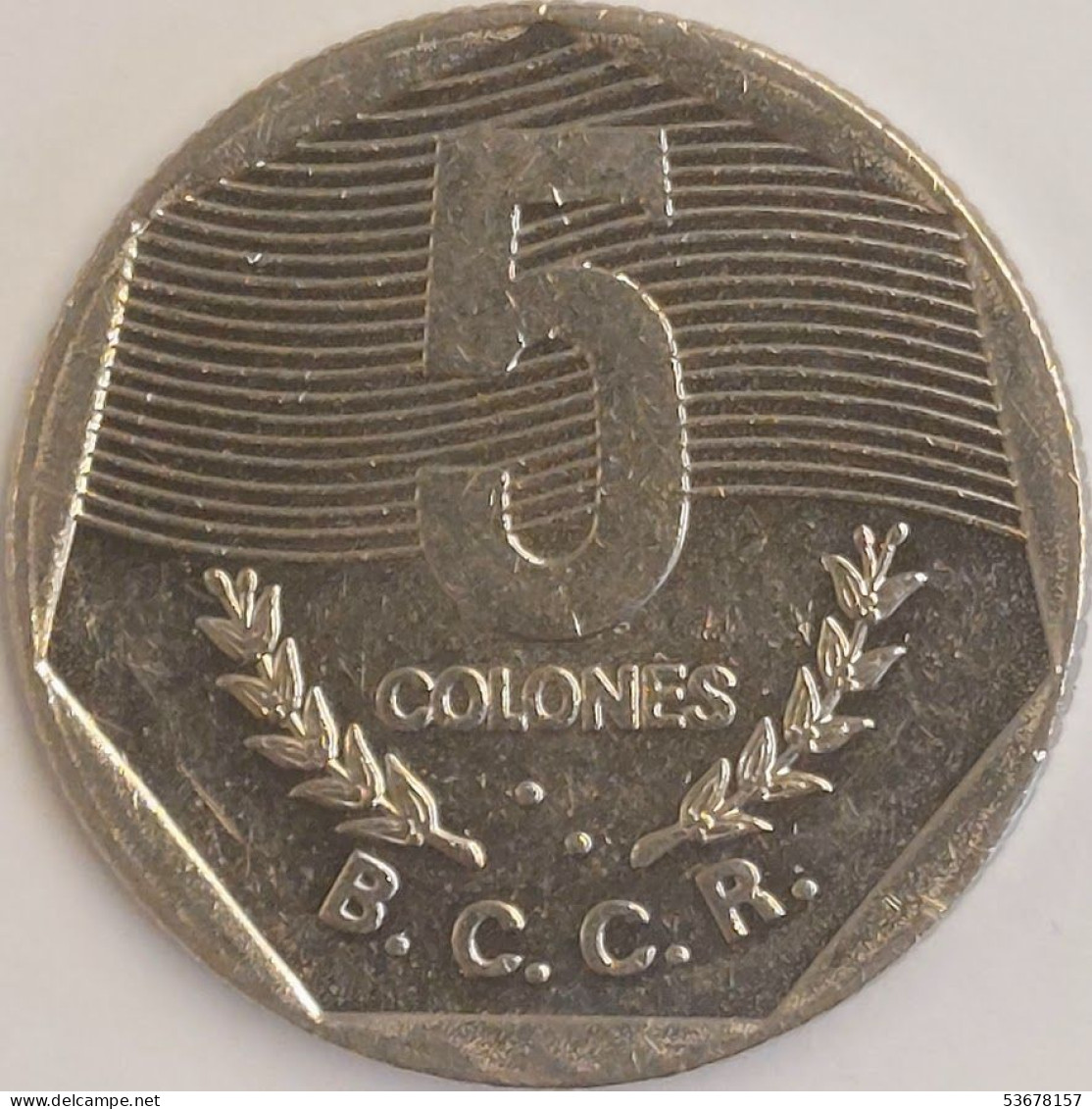 Costa Rica - 5 Colones 1993, KM# 214.3 (#2700) - Costa Rica