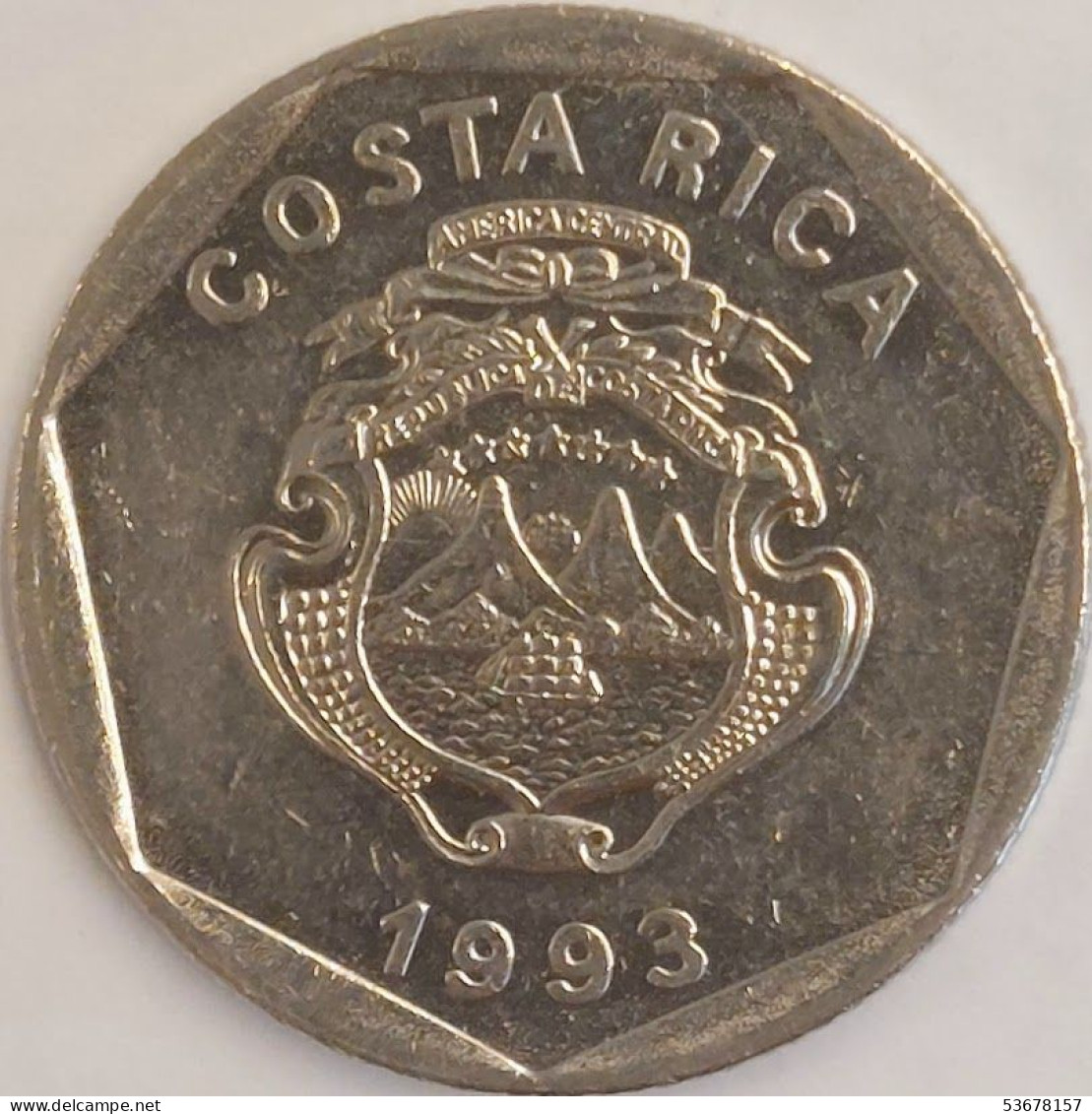 Costa Rica - 5 Colones 1993, KM# 214.3 (#2700) - Costa Rica
