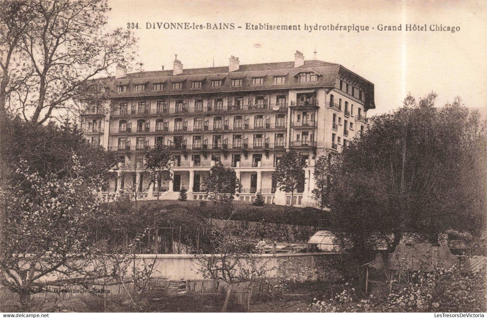 FRANCE - Gex - Divonne Les Bains - Etablissement Hydrothérapique - Grand Hôtel Chicago - Carte Postale Ancienne - Gex