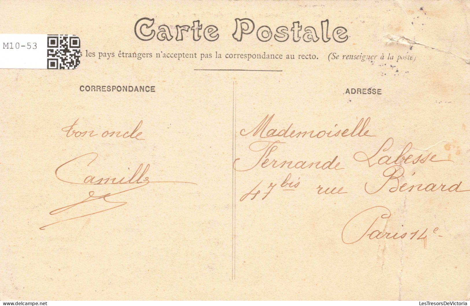 FRANCE - Les Habitations Des Bords Du Cher - Carte Postale Ancienne - Chateauneuf Sur Cher