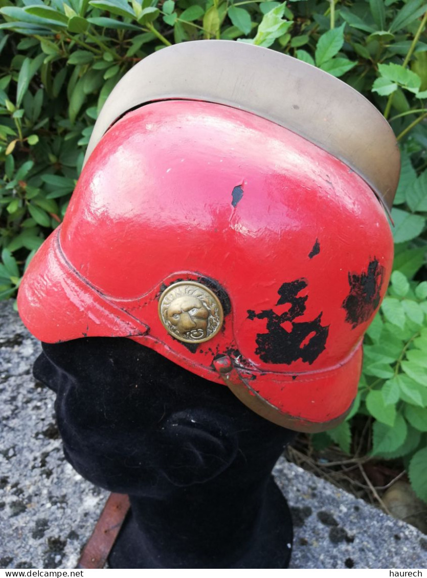 Casque De Pompier Allemand Sur Base De Casque à Pointe - Firemen