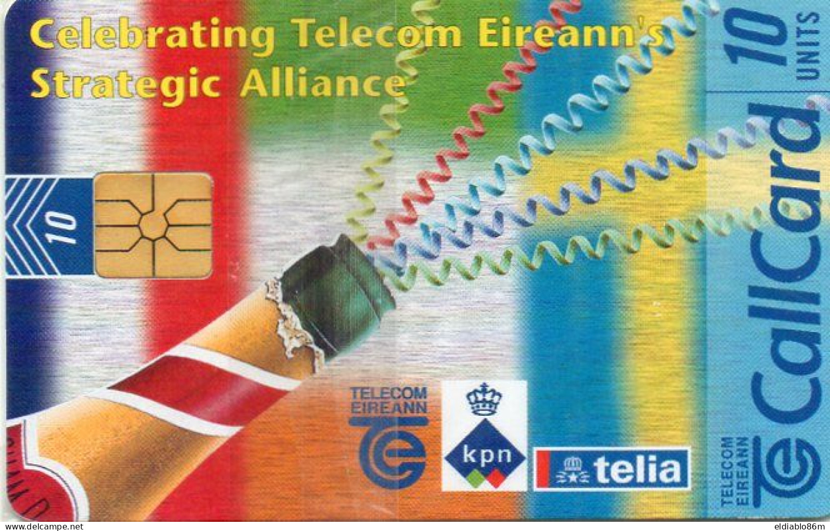 IRELAND - CHIP CARD - STRATEGIC ALLIANCE - LOGO KPN NETHERLANDS - TELIA SWEDEN - MINT IN BLISTER - Ierland