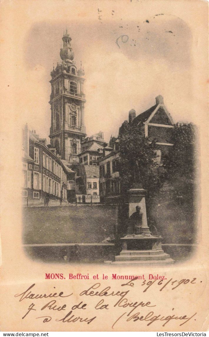 BELGIQUE - Mons - Beffroi Et Le Monument Dolez - Carte Postale Ancienne - Mons