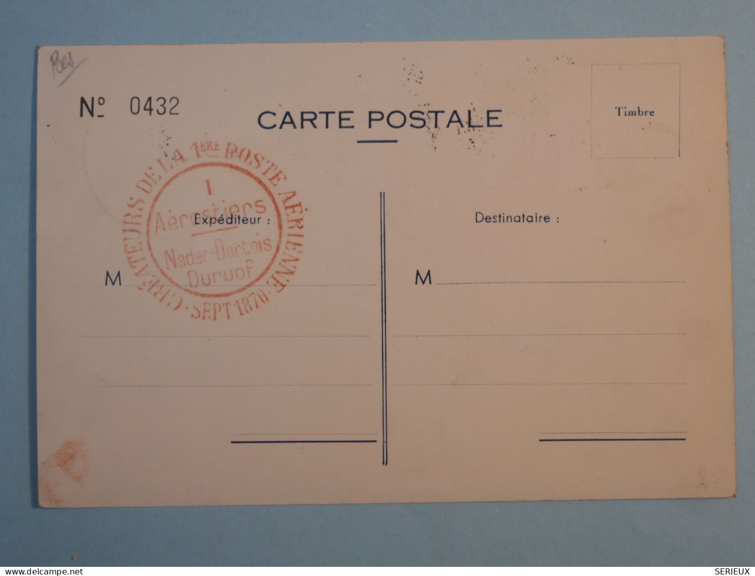 C FRANCE  BELLE CARTE 1ERE POSTE AERIENNE ++ ++1946   PARIS +VIGNETTE ++ BALLON MONTé++++AFF. INTERESSANT+++ - 1927-1959 Briefe & Dokumente