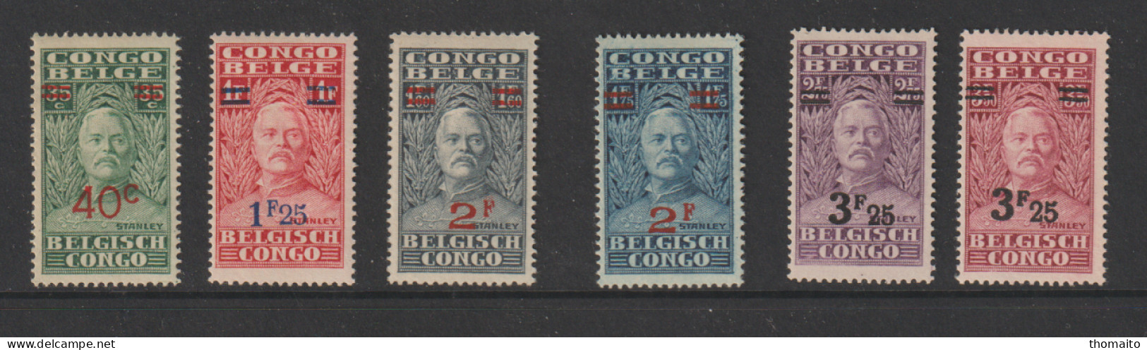 Belgisch Congo Belge - 1931 - OBP/COB 162-167 Stanley Klein/petit Formaat - MH/*/NC - Ongebruikt