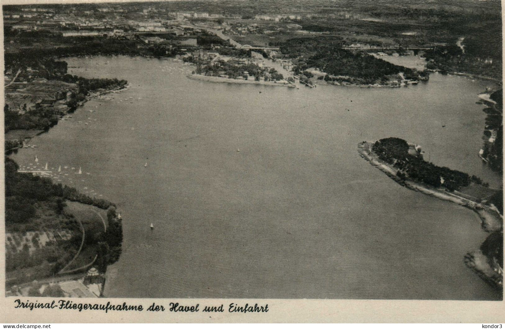 Berlin. Original Fliegeraufnahme Der Havel Und Einfahrt - Grunewald