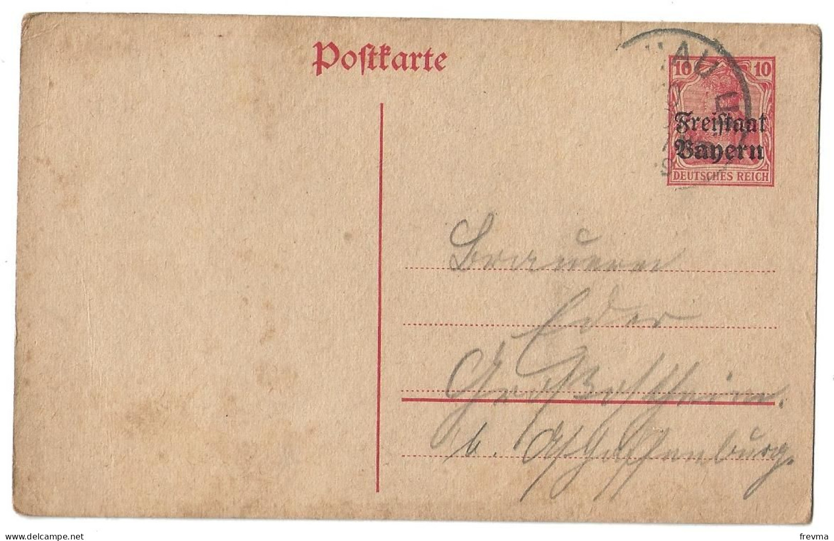 Entier Postaux Allemagne 1919 - Sonstige & Ohne Zuordnung