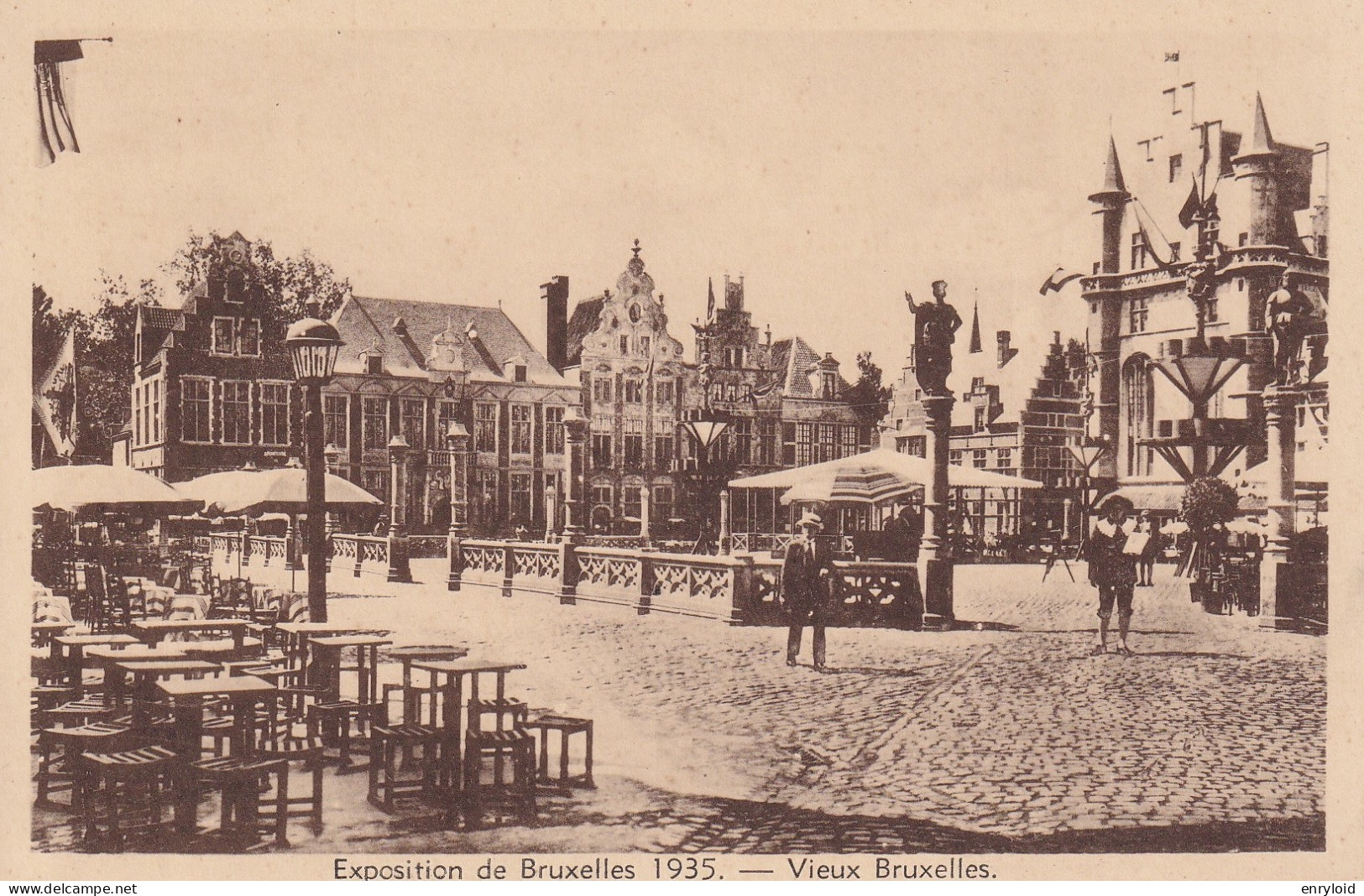 Exposition De Bruxelles 1935 La Place Des Bailles - Feesten En Evenementen