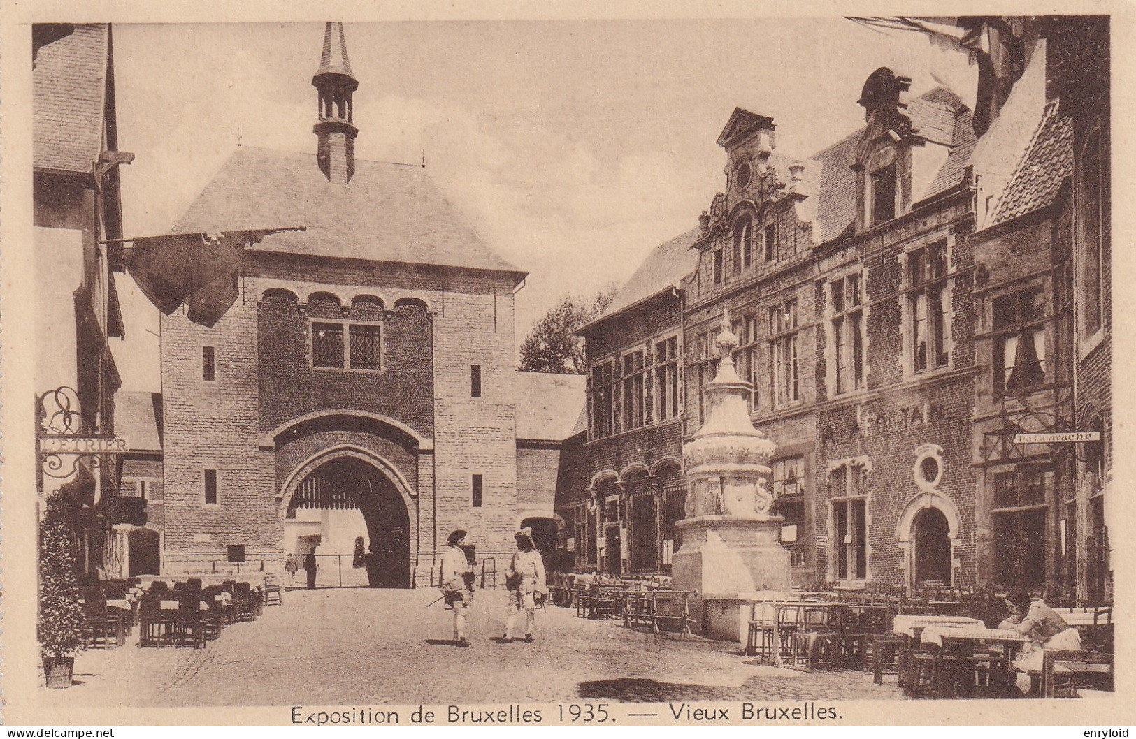 Exposition De Bruxelles 1935 Porte De Coudenberg - Feesten En Evenementen