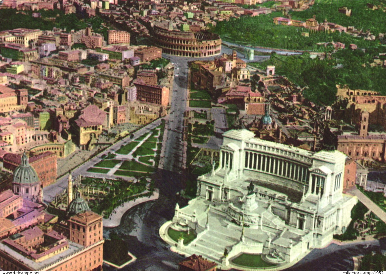 POSTCARD, ITALY, ROME, ALTAR OF THE NATION, STATUE, MONUMENT, PANORAMA - Altare Della Patria