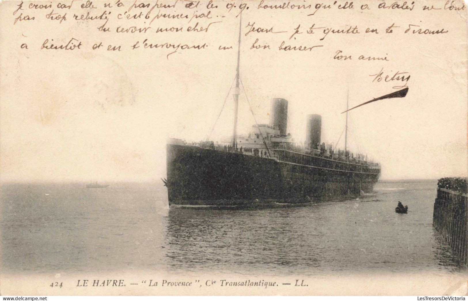 FRANCE - Le Havre - La Provence, Compagnie Transatlantique - Carte Postale Ancienne - Haven