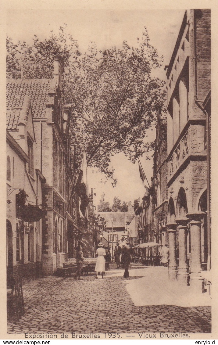 Exposition De Bruxelles 1935 Rue Des Trois Tetes - Fêtes, événements