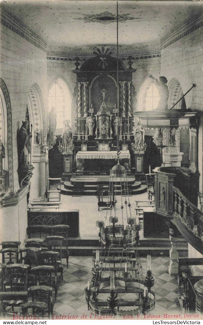 BELGIQUE - Berloz - Intérieur De L’église  - Carte Postale Ancienne - Berloz