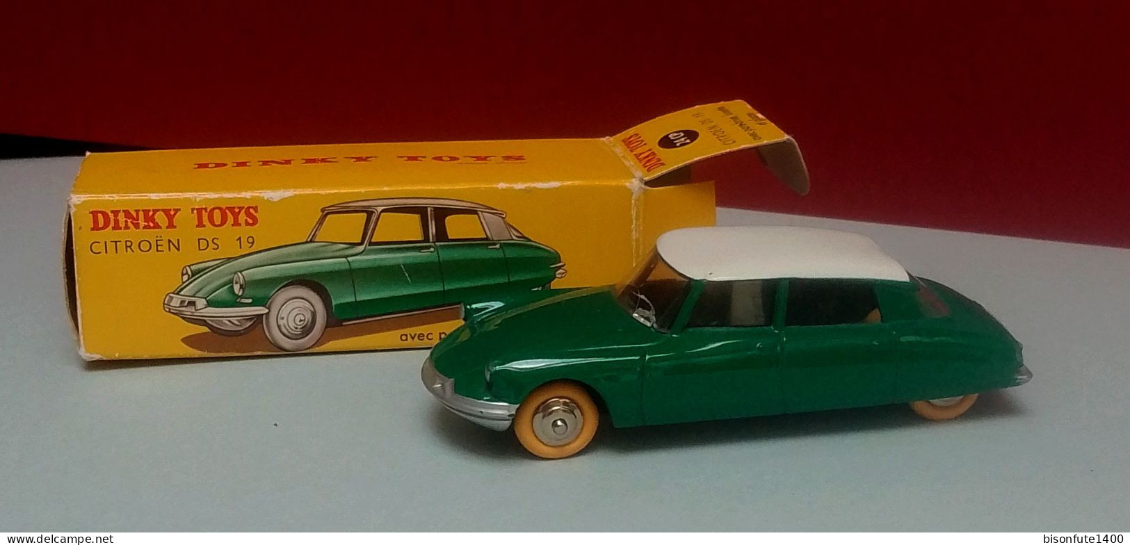 CITROËN DS19 VERTE DINKY TOYS ATLAS Avec Pare-brise, Lunette Et Glaces - Occasion Avec Sa Boîte (*) ( V. Photos ). - Dinky