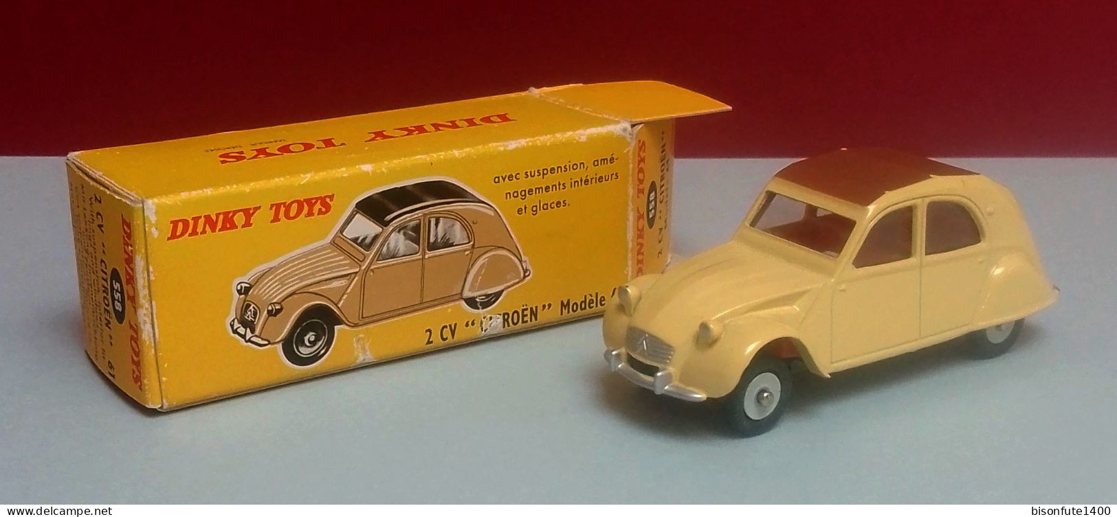 2CV "CITROËN" MODELE 61 DINKY TOYS ATLAS Avec Suspension, Aménagement Intérieur - Neuve Avec Sa Boîte ( V. Photos ). - Dinky