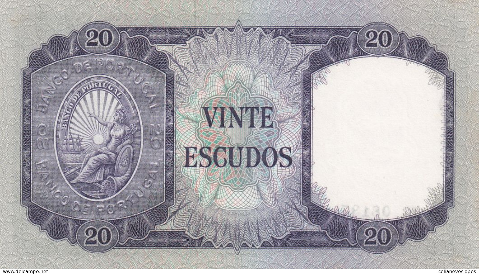 Portugal, Nota De Vinte Escudos De António Luiz De Meneses De 1960, UNC - Portugal