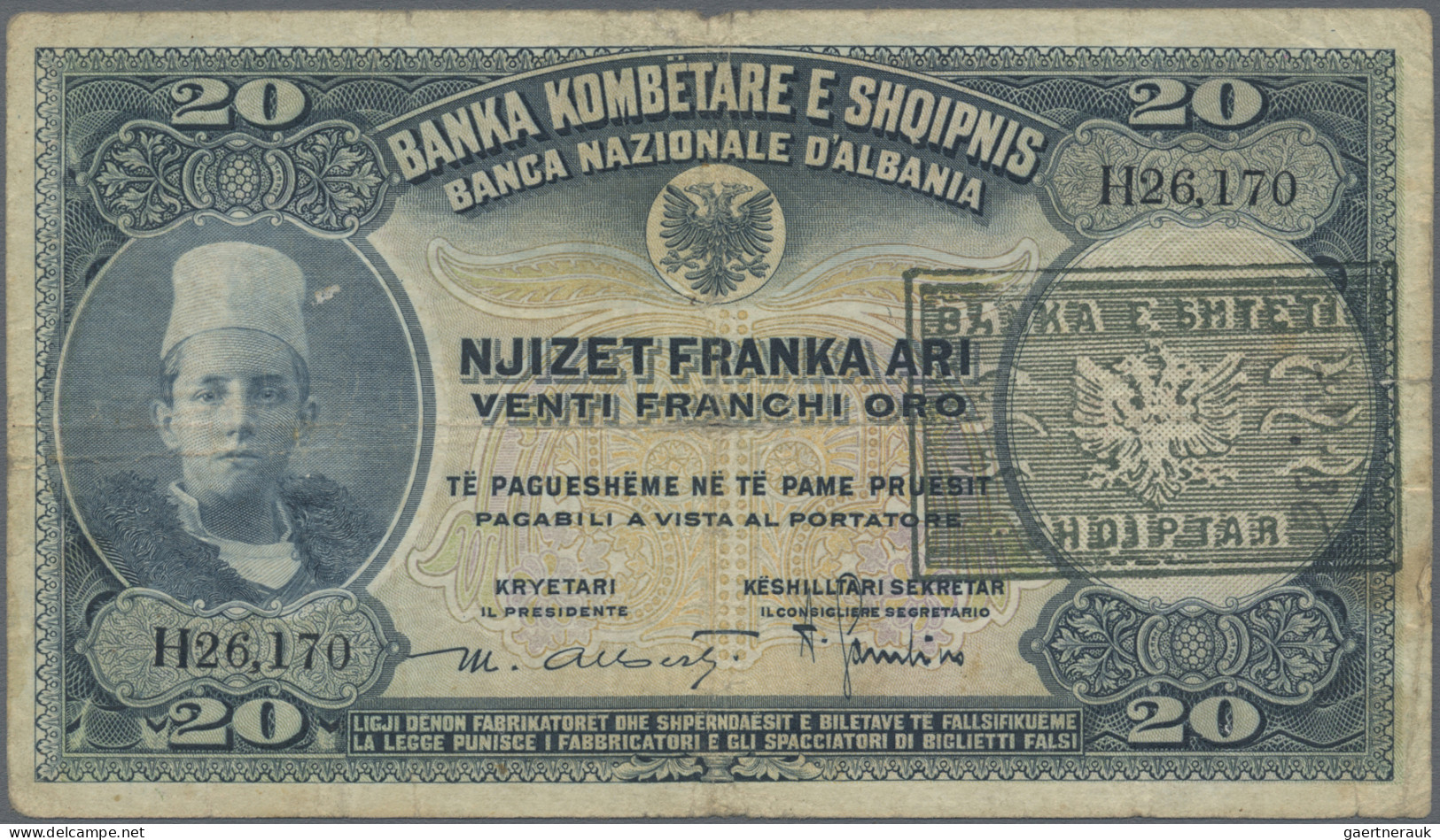 Albania: Banca Nazionale D'Albania, Set With 3 Banknotes 2x 20 And 100 Franga Wi - Albanien